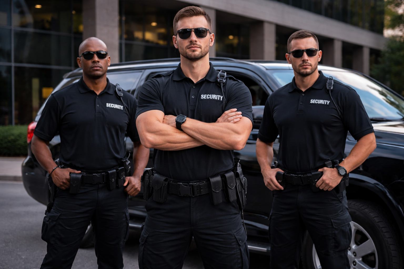 Security officer on post