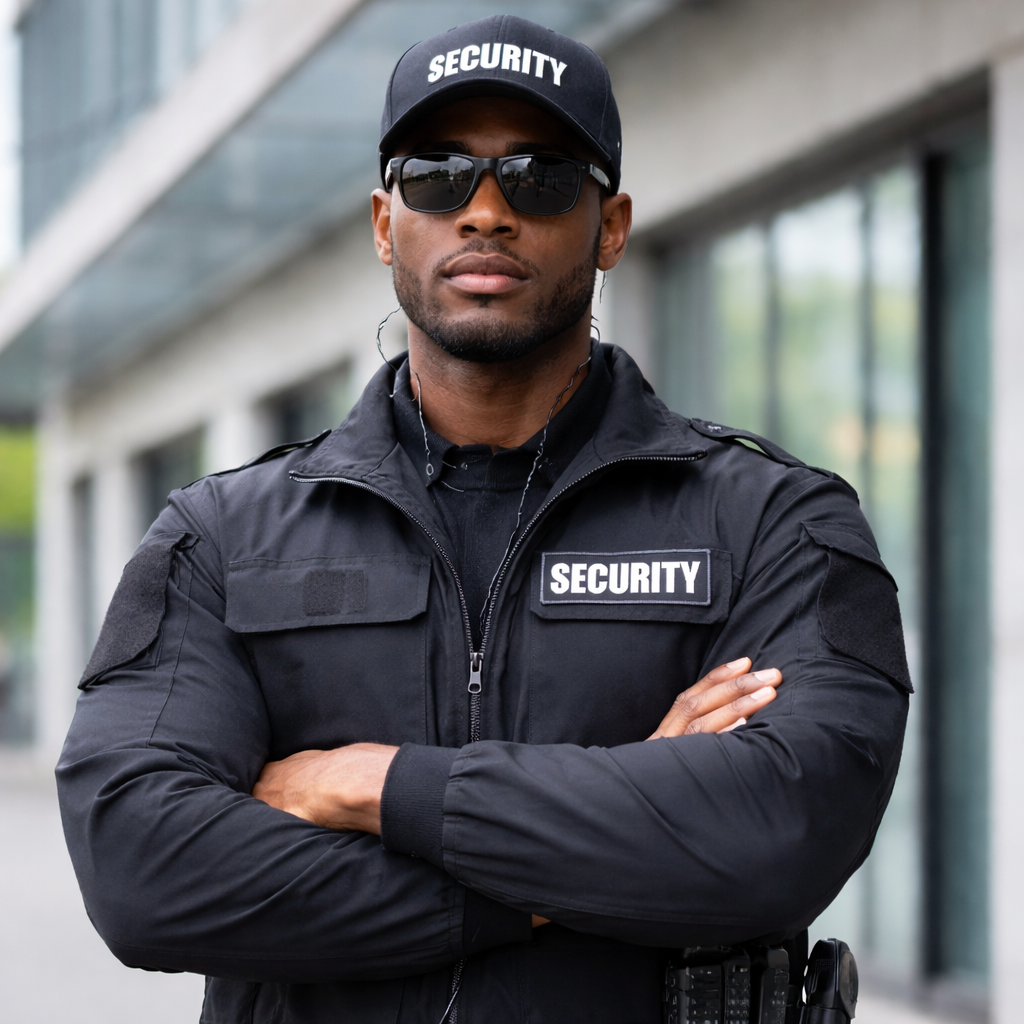 Security officer on post